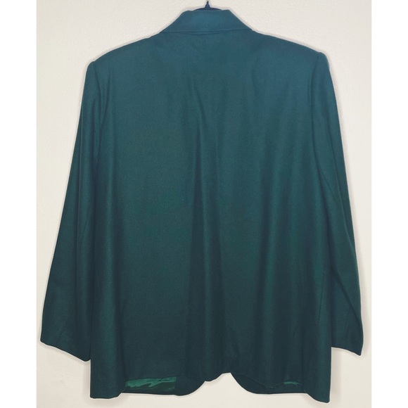 Sag Harbor Women's Vintage Classic Lined 100% Wool Plaid Blazer - Picture 5 of 11